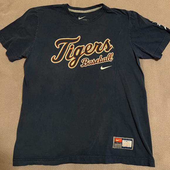 Mens Detroit Tigers T Shirt Los Tigres Fiesta Small Blue Mexican